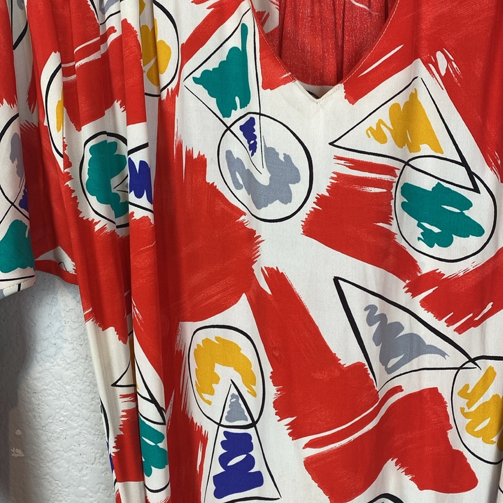 Vintage Carole Little for Saint Tropez West printed dress - Picture 4 of 5
